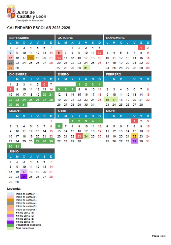 calendario 2026